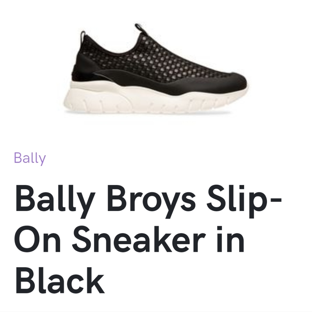 NWT Bally Broys Slip-On Sneaker in Black